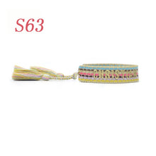 Load image into Gallery viewer, Jewelry Hand Sign Embroidered Color Cotton Bracelets Women Braided Frilled Men Bracelets 2021 Lover Gift