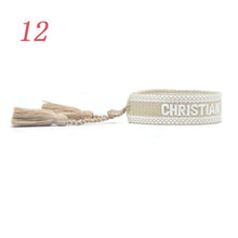 Load image into Gallery viewer, Jewelry Hand Sign Embroidered Color Cotton Bracelets Women Braided Frilled Men Bracelets 2021 Lover Gift