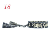 Load image into Gallery viewer, Jewelry Hand Sign Embroidered Color Cotton Bracelets Women Braided Frilled Men Bracelets 2021 Lover Gift