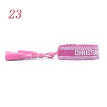 Load image into Gallery viewer, Jewelry Hand Sign Embroidered Color Cotton Bracelets Women Braided Frilled Men Bracelets 2021 Lover Gift