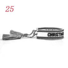 Load image into Gallery viewer, Jewelry Hand Sign Embroidered Color Cotton Bracelets Women Braided Frilled Men Bracelets 2021 Lover Gift