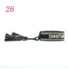 Load image into Gallery viewer, Jewelry Hand Sign Embroidered Color Cotton Bracelets Women Braided Frilled Men Bracelets 2021 Lover Gift