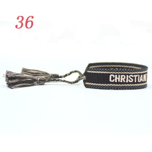 Load image into Gallery viewer, Jewelry Hand Sign Embroidered Color Cotton Bracelets Women Braided Frilled Men Bracelets 2021 Lover Gift