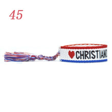 Load image into Gallery viewer, Jewelry Hand Sign Embroidered Color Cotton Bracelets Women Braided Frilled Men Bracelets 2021 Lover Gift