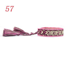 Load image into Gallery viewer, Jewelry Hand Sign Embroidered Color Cotton Bracelets Women Braided Frilled Men Bracelets 2021 Lover Gift