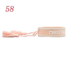Load image into Gallery viewer, Jewelry Hand Sign Embroidered Color Cotton Bracelets Women Braided Frilled Men Bracelets 2021 Lover Gift