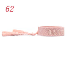 Load image into Gallery viewer, Jewelry Hand Sign Embroidered Color Cotton Bracelets Women Braided Frilled Men Bracelets 2021 Lover Gift