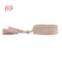 Load image into Gallery viewer, Jewelry Hand Sign Embroidered Color Cotton Bracelets Women Braided Frilled Men Bracelets 2021 Lover Gift