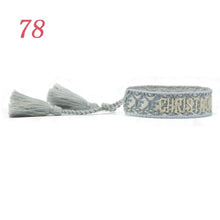 Load image into Gallery viewer, Jewelry Hand Sign Embroidered Color Cotton Bracelets Women Braided Frilled Men Bracelets 2021 Lover Gift