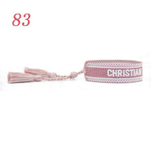 Load image into Gallery viewer, Jewelry Hand Sign Embroidered Color Cotton Bracelets Women Braided Frilled Men Bracelets 2021 Lover Gift