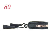 Load image into Gallery viewer, Jewelry Hand Sign Embroidered Color Cotton Bracelets Women Braided Frilled Men Bracelets 2021 Lover Gift