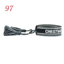 Load image into Gallery viewer, Jewelry Hand Sign Embroidered Color Cotton Bracelets Women Braided Frilled Men Bracelets 2021 Lover Gift
