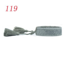 Load image into Gallery viewer, Jewelry Hand Sign Embroidered Color Cotton Bracelets Women Braided Frilled Men Bracelets 2021 Lover Gift